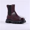 Wonders Natalia Chunky Sole Gusset Boot - Burgundy Leather